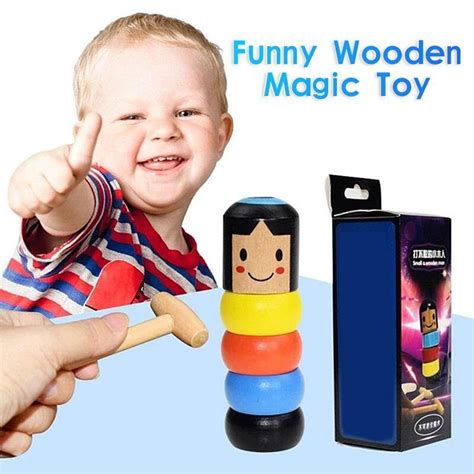 Wooden man magic toy